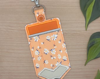 Vertical ID Badge Holder, Pencil Embroidery, Lanyard Accessory