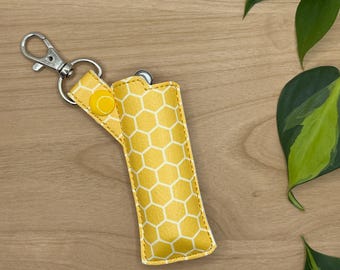 Honeycomb, Lighter Holder Case, Fits BIC Standard size, Gift for Her, Gift for Him, Lighter Cover, Keychain