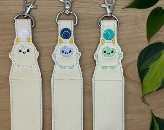 Yeti Lip Balm Holder Keychain: Chapstick Pouch