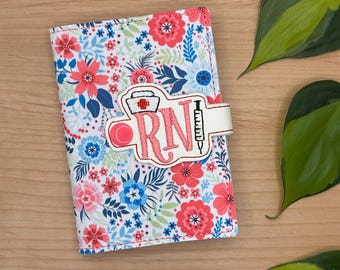Floral Mini Composition Notebook Cover, RN Gift