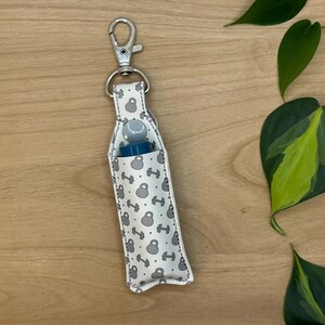 Lip Balm Holder, Chapstick Holder Keychain, Lip Balm Pouch, Keychain, Weight