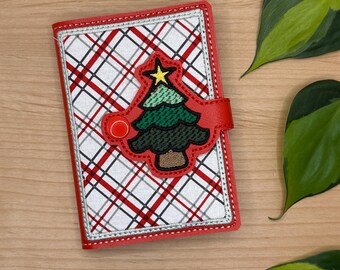 Christmas Tree Mini Notebook Cover, Reusable, Composition Book Included
