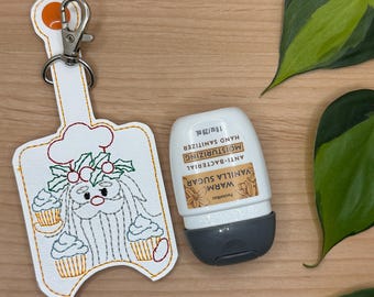 1oz  Hand Sanitizer Holder - Faux Leader Holder - Marine Vinyl Holder - Bed & Body Works Purell - Keychain -Travel Size - Christmas Gift