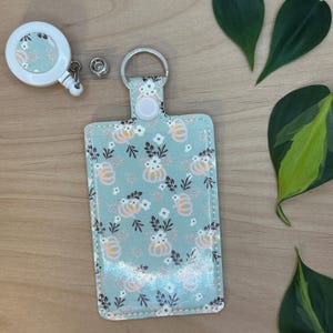 ID Badge Holder, Badge Holder, Id Holder, Vertical ID Holder, ID Card Protector Case, Lanyard Accessory, Pumpkin