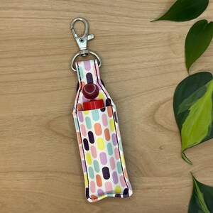 Lip Balm Holder, Chapstick Holder Keychain, Lip Balm Pouch, Keychain, Coordination Dots