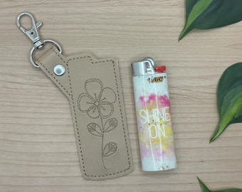 Lighter Holder Case, Fits BIC Standard size, Gift for Her, Gift for Him, Lighter Cover, Keychain