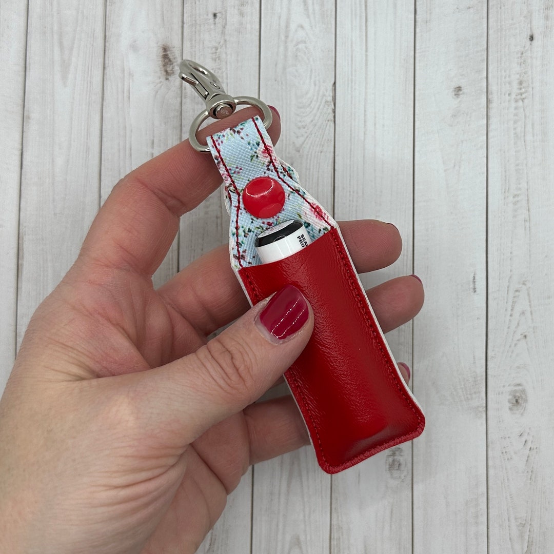Lip Balm Holder Chapstick Holder Keychain Lip Balm Pouch Etsy