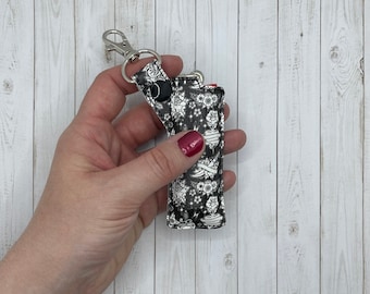 Black Tatoos, Lighter Holder Case, Fits BIC Standard size, Gift for Her, Gift for Him, Lighter Cover, Keychain