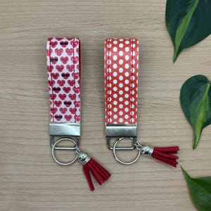 Red Keychain, not a Wristlet, Keychain, Vinyl Keychain, Key Fob