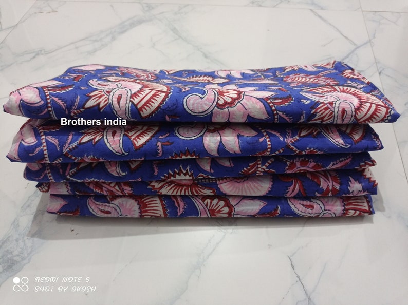 Handblock 100/%Cotton Fabric New Sanganeri Print Fabric Fabric By Yard Floral Print Cotton Dress Material Fabric