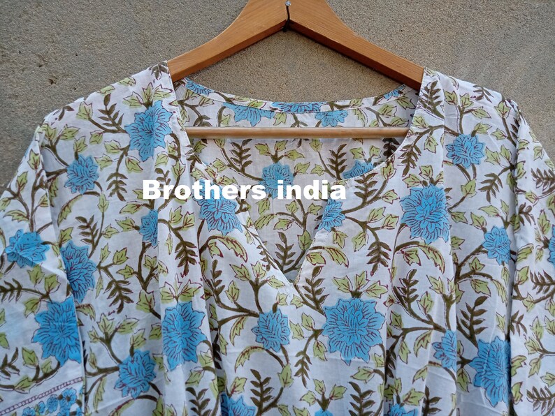 Indian Handmade Printed Kaftan One Size