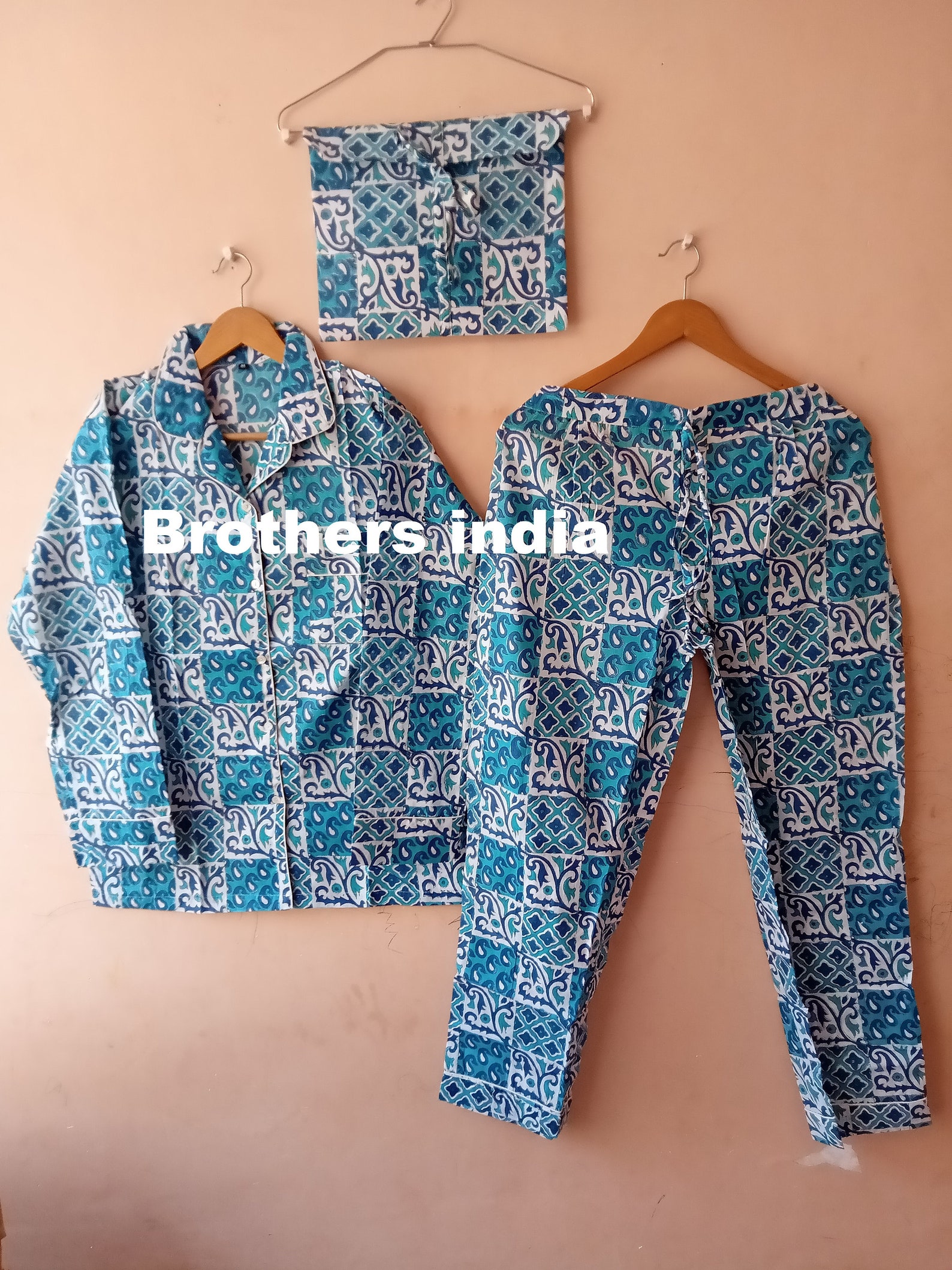 Adult Pyjamas Printed Pure Cotton P J Set Payjama Set Indian | Etsy