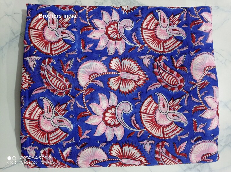 Handblock 100/%Cotton Fabric New Sanganeri Print Fabric Fabric By Yard Floral Print Cotton Dress Material Fabric