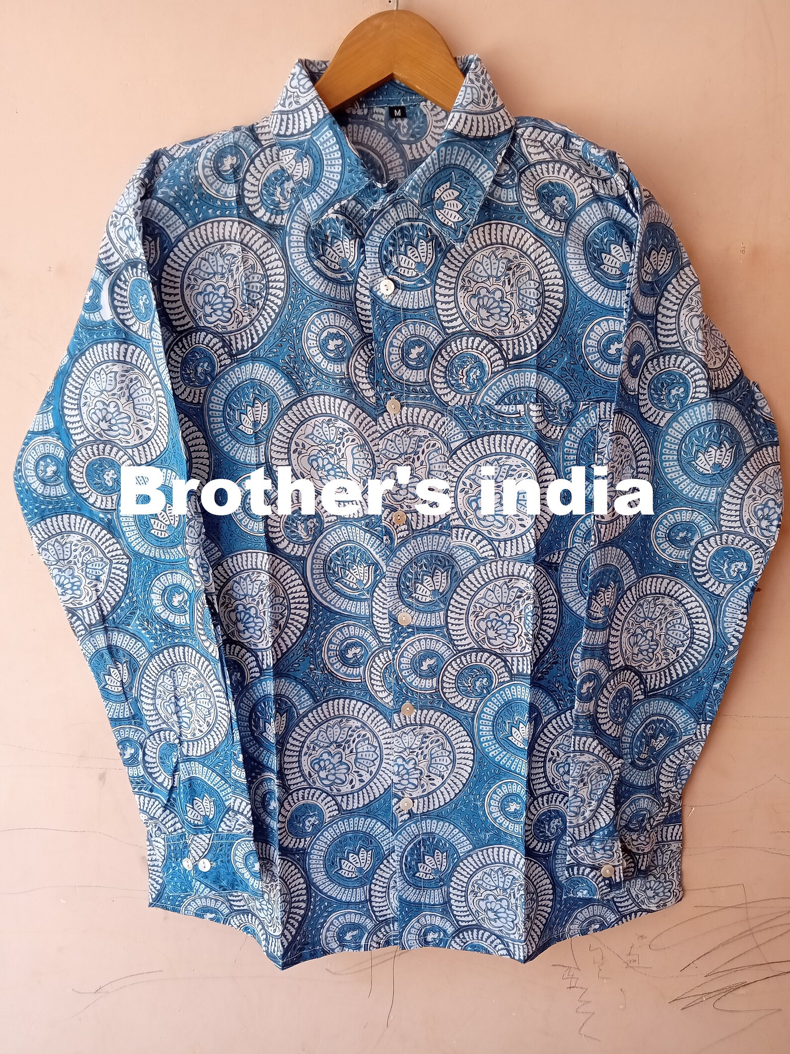 Block Print Cotton Shirts Mens Summer Shirt Hand Block Etsy