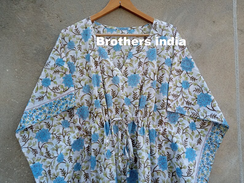 Indian Handmade Printed Kaftan One Size