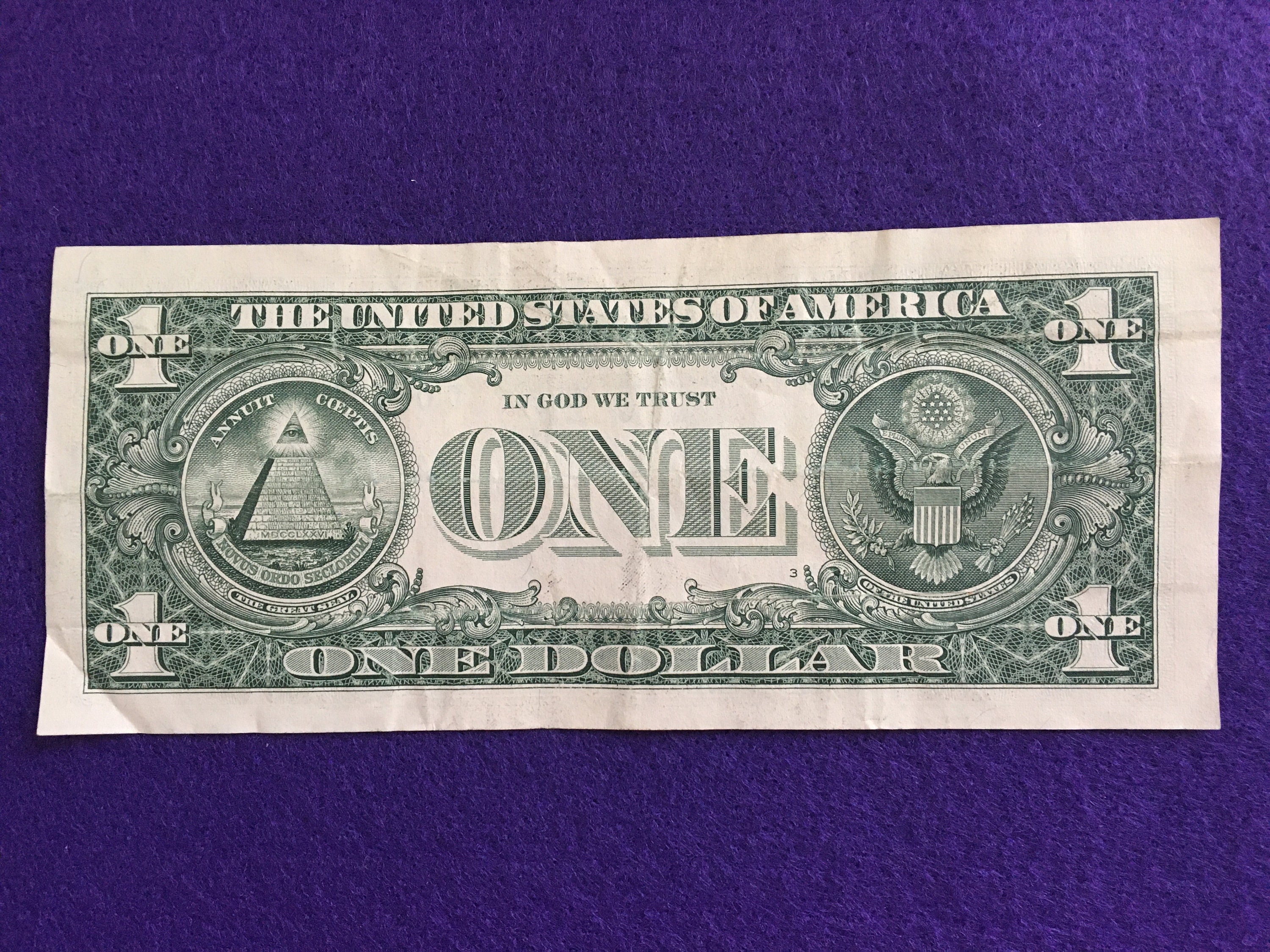 2017 Star One Dollar Bill Etsy