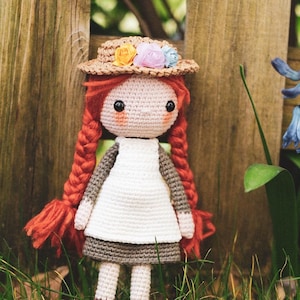 CHRISTMAS GIFT Miss ANNE Shirley of Green Gables With An E Traditional handmade Canadian girl doll Unique crochet Miniature story friend