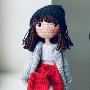 Paris Cool CITY GIRL Christmas Birthday gift Miniature poseable baby Diversity education Unique natural toy wire structure Crochet Doll Sale