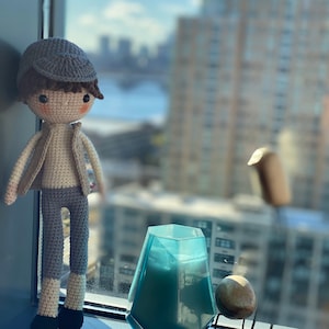 Boston - GIFT FOR BOYS / Adults / Kids Handmade ecofriendly doll  Puppet Amigurumi. Crochet toy. Unique baby shower. Artist. Stylish Gilbert
