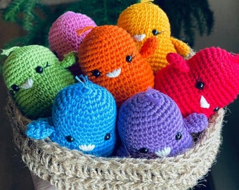 COLORFUL BASKET PATTERN Easter Play set - Let's learn colors - Primary secondary colors game material Crochet bird basket pattern