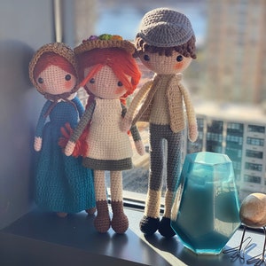 CHRISTMAS GIFT Miss ANNE Shirley of Green Gables With An E Traditional handmade Canadian girl doll Unique crochet Miniature story friend image 5