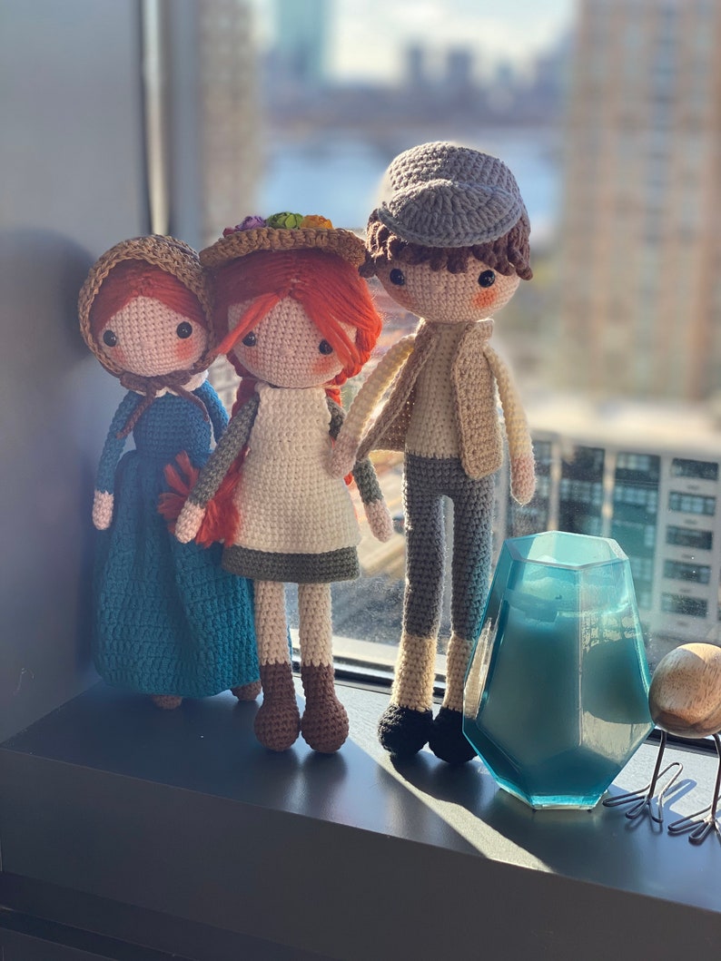 CHRISTMAS GIFT Miss ANNE Shirley of Green Gables With An E Traditional handmade Canadian girl doll Unique crochet Miniature story friend image 5