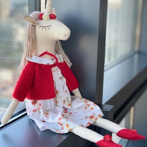 PERSONOLIZADO 20/50cm RELLENO UNICORNIO Regalo Tela Muñeca Suave juguete usable Compañero de sueño Cuento mágico decorativo animal Navidad Regalo Venta imagen 7