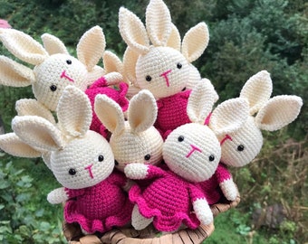 Ready to Ship - EASTER LITTLE BUNNY Stuffed Animal Crochet doll Ecofriendly material Handmade soft toy for Nursery Baby shower newborn gift