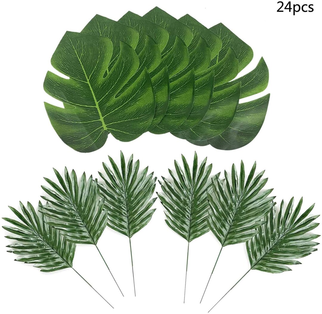 Artificial Palm Leaves Faux Palm Stems Palm Sunday Birthday Etsy