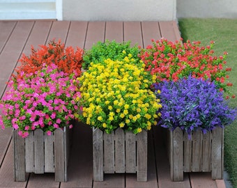 IMIKEYA Artificial Flowers Fake Flowers Faux Plastic Plants Greenery Shrubs for Indoor Outside Hanging Plants Garden Patio Porch Window Box Home Wedding IMIKEYA Artificial Flowers Fake Flowers Faux Plastic Plants Greenery Shrubs for Indoor Outside Hanging Plants Garden Patio Porch Window Box Home Wedding