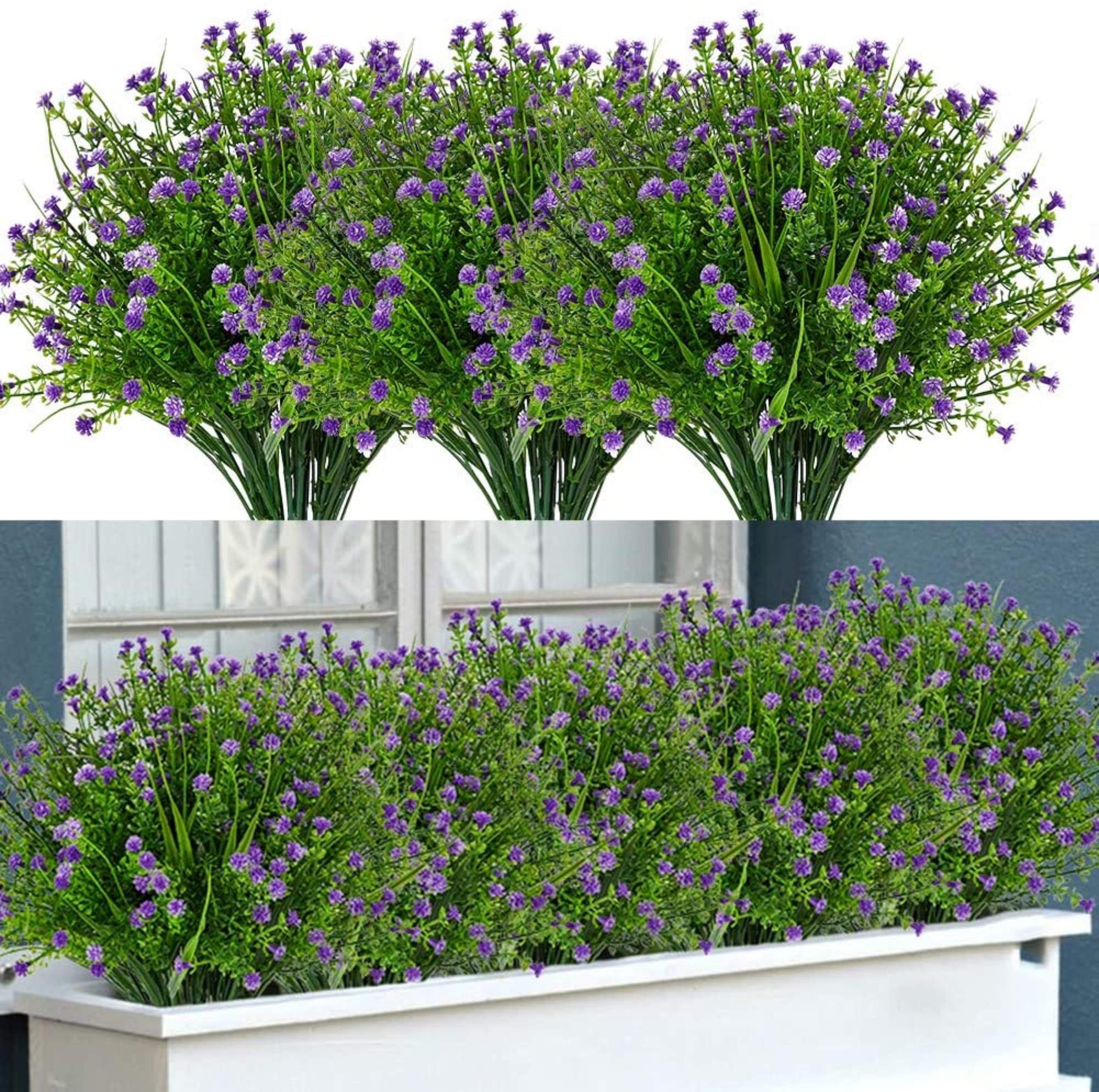 12 Bundles Outdoor Artificial Flowers Real Touch Fake Babys Etsy