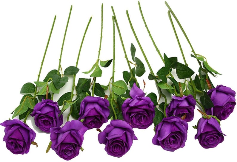 10pcs Artificial Rose Flower Silk 19in stem DIY Wedding Birthday Babyshow