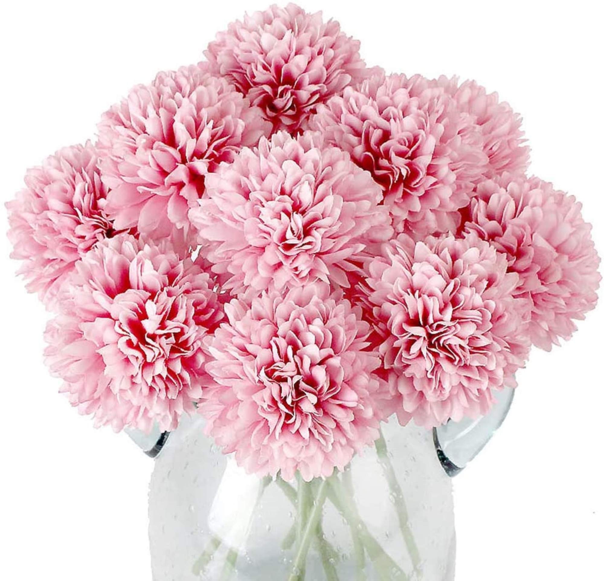 12pcs Artificial Chrysanthemum Ball Flowers Wedding Bouquet Etsy