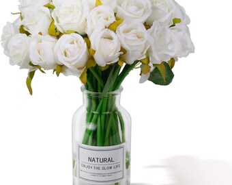 11 Heads Silk Rose Artificial Flowers Fake Bouquet Wedding Decor Party Buch L0G6 11 Heads Silk Rose Artificial Flowers Fake Bouquet Wedding Decor Party Buch L0G6