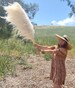 Everlasting Feather Fluffy Tall Natural Large DRIED PAMPAS GRASS 4ft, Boho home decor, Rustic Wedding Flower Arrangement, Dry Floral Bouquet 