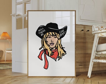 Wird es Cowboys geben, Retro Cowboy Druck, Western Wand Kunst, Vintage Cowgirl Druck, Western Kunstdruck, Vintage Cowboy Druck, Retro Poster