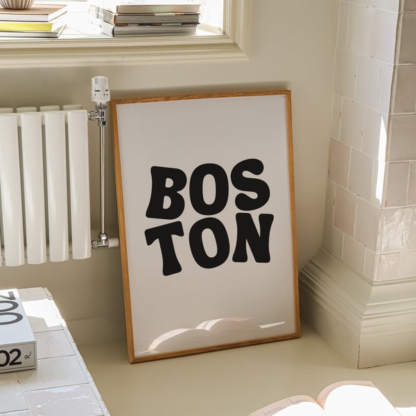 Boston Poster, Boston Wall Art, Boston Massachusetts, New England Wall Art, Boston Print, East Coast Digital Print, Boston Digital Download