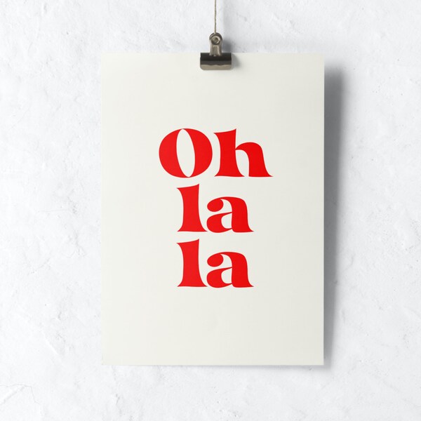 Oh La La Poster - Etsy
