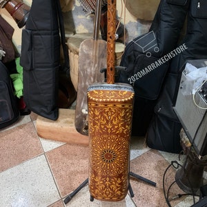 Moroccan Gnawa instruments, Gnawa instruments, soul music Guembri bass Gnawa, rare unique version, Engraved wood handmade handcrafted