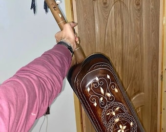 Marokkanische Gnaoua-Instrumente, Gnawa, Soul-Musik, Guembri-Bass-Gnawa, Guembri-Musikinstrument, handgefertigte afrikanische Percussion, Weltmusik-Geschenk