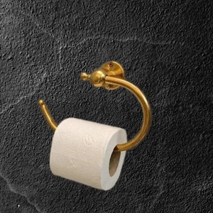 Porta carta igienica IN ottone anticato non laccato - Appendi asciugamani in ottone massiccio, sebsi marocchino fatto a mano