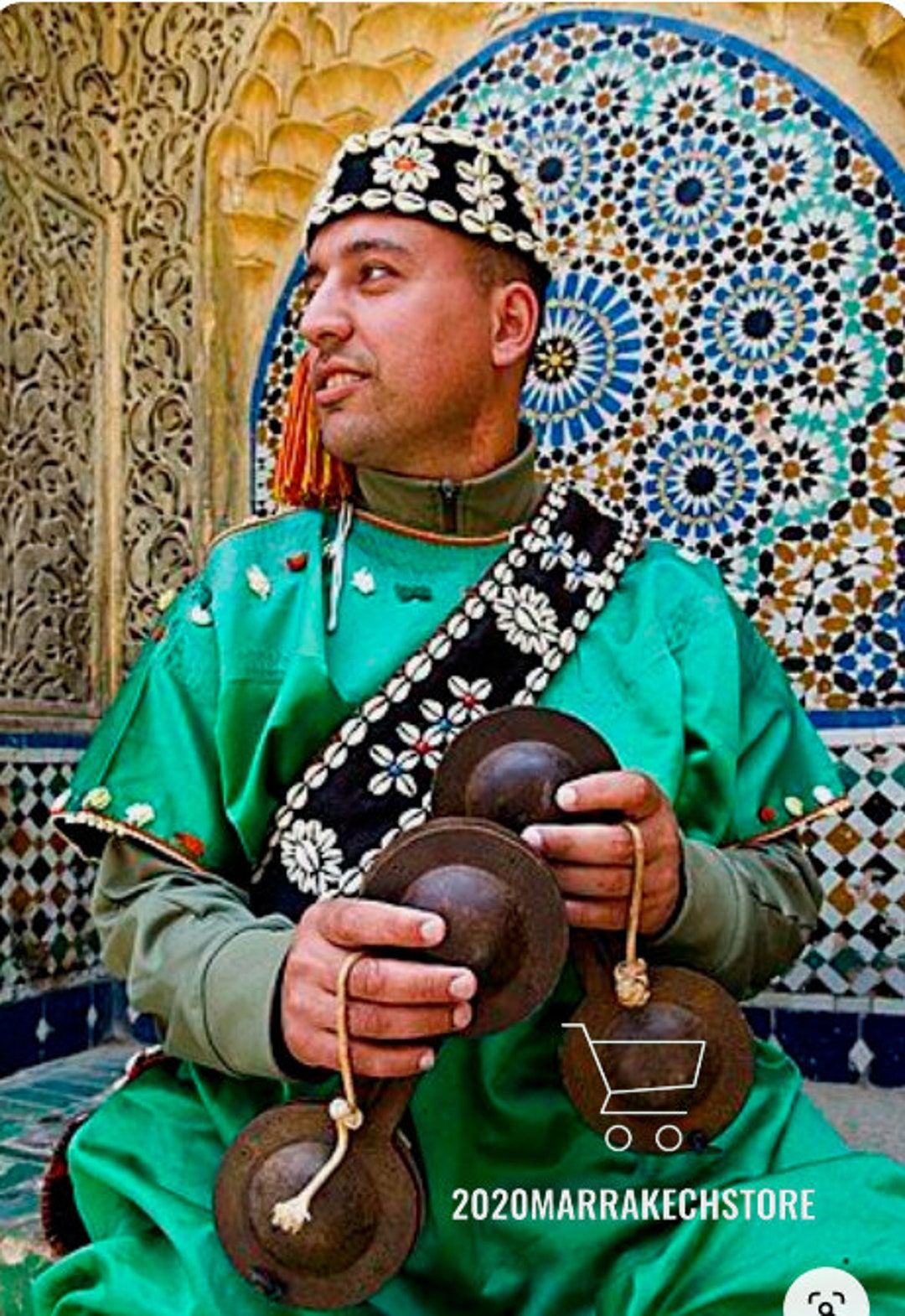 Original Handcrafted Moroccan Pair Gnawa Iron Castanets Original Handcrafted Moroccan Pair Gnawa Iron Castanets