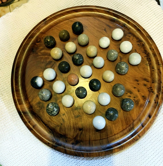 Collectable Handmade Solitaire Board & Marble Set - House of Marbles US