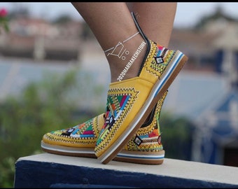 New Berber Morocco Slippers, Embroidered Moroccan Babouche