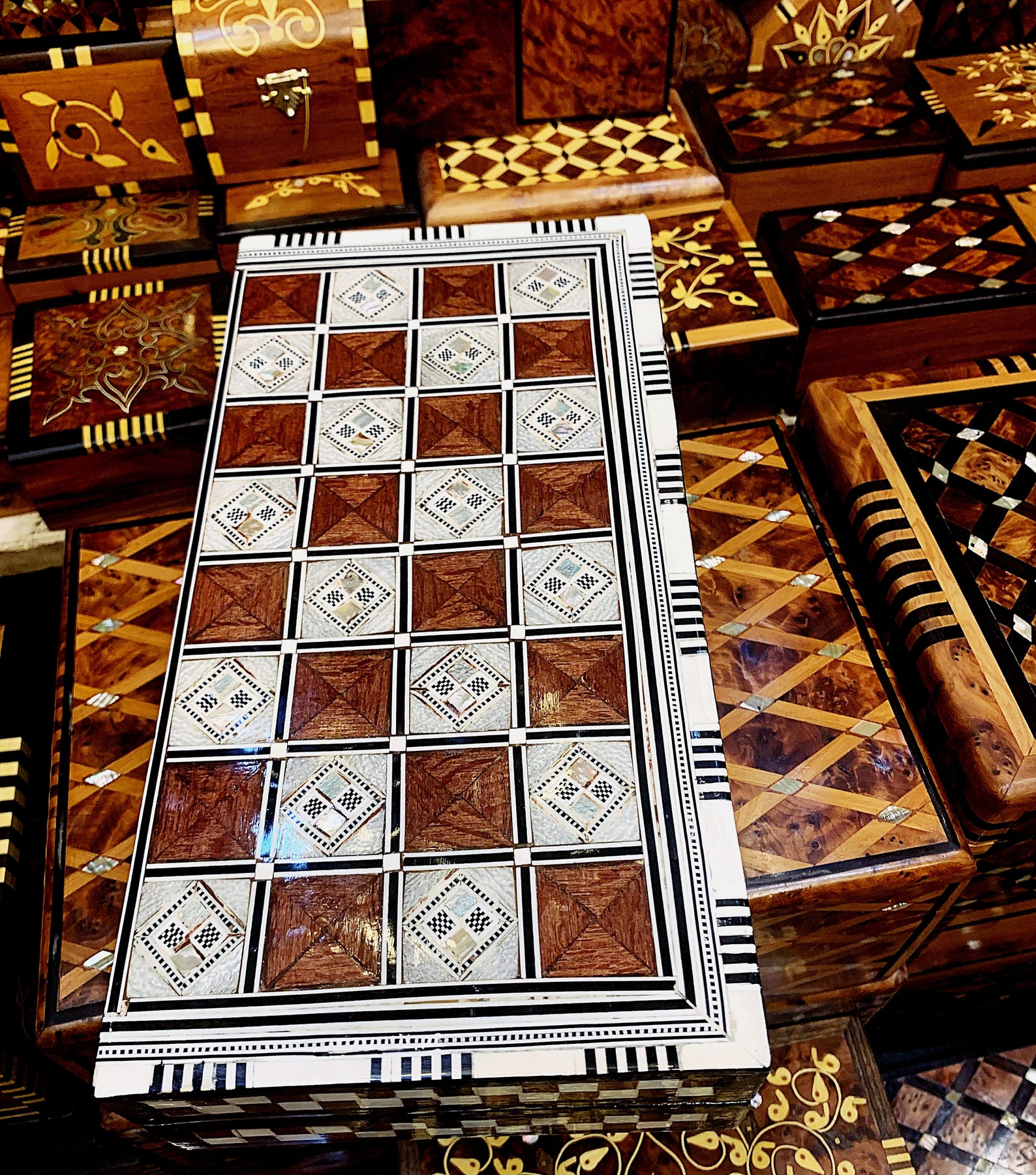 2 In1 Antique Backgammon Chess Set Moroccan Handmade Wooden Etsy UK