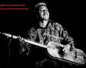Marokkanische professionelle Gnawa-Instrumente, Gnawa-Instrumente, Soul-Musik, Guembri-Bass-Gnawa, Sentir Gnaoua, afrikanisches Soul-Gnawa-Instrument,