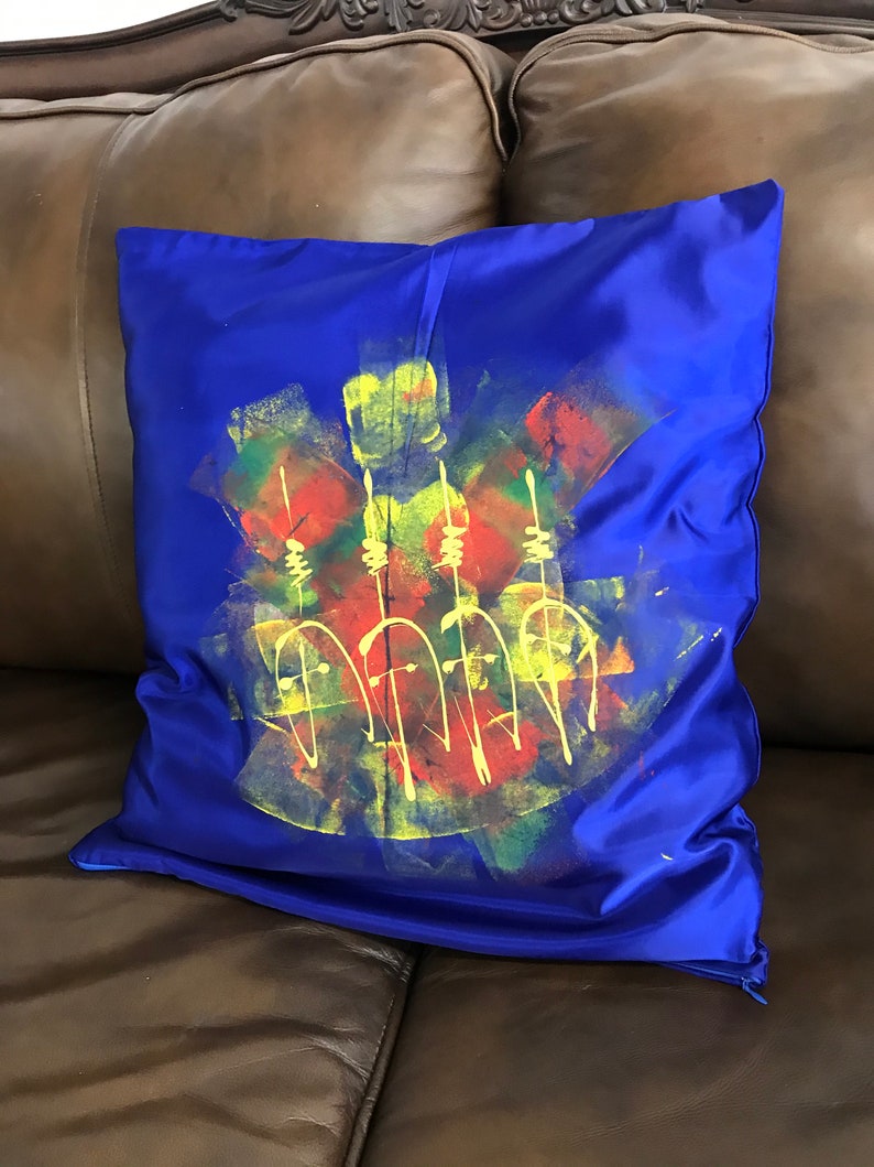 Hand Painted Decorative Silk Pillow Cases