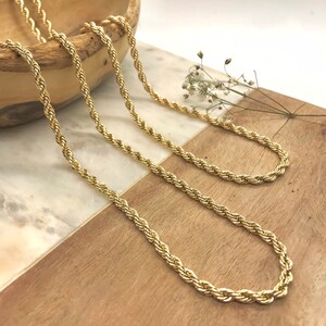 14K Gold Rope Chain | Men's Gold Rope Chain | Women's Gold Rope Chain | Chunky Rope Chain