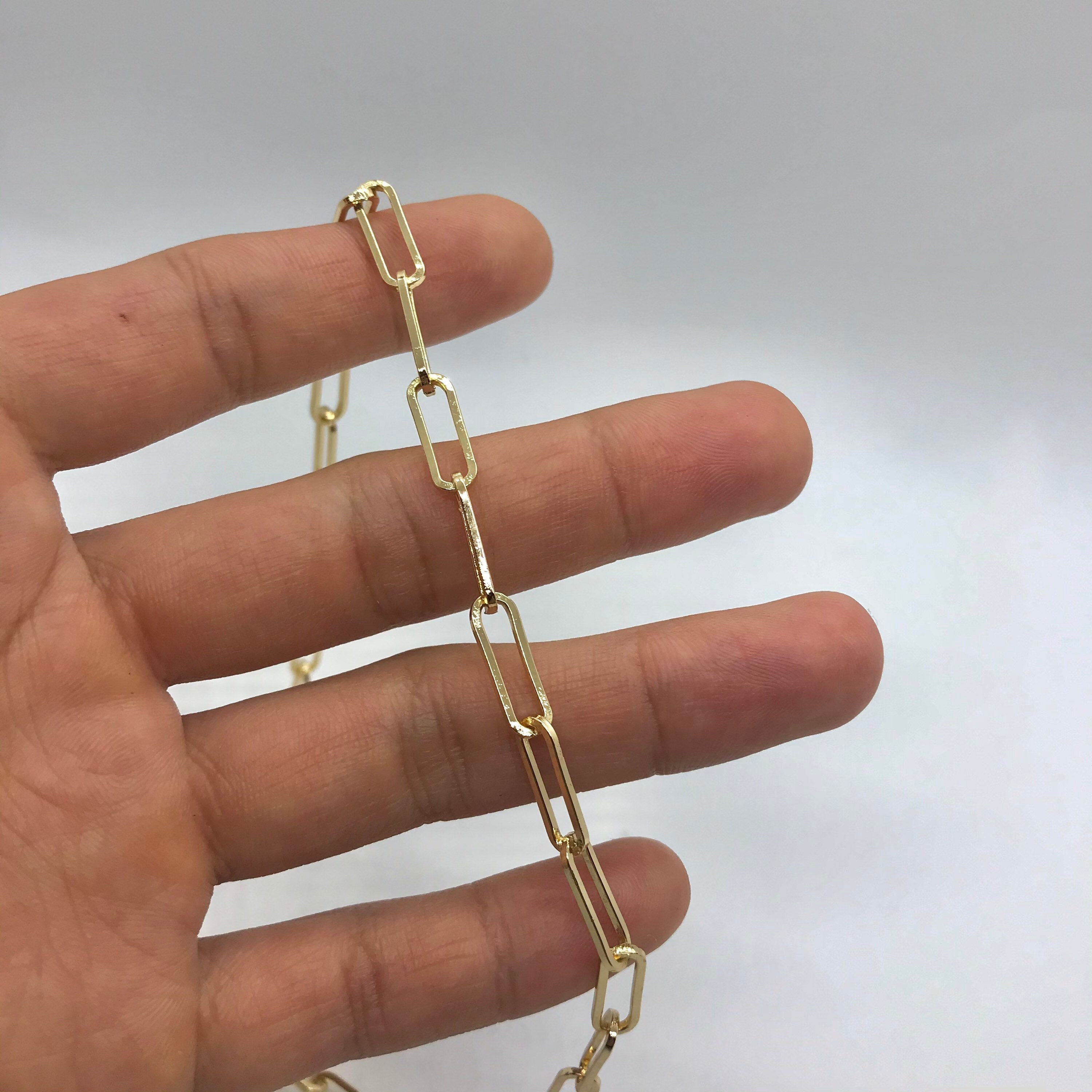 14K Gold Filled Paperclip Necklace Chunky Paperclip Chain Etsy UK