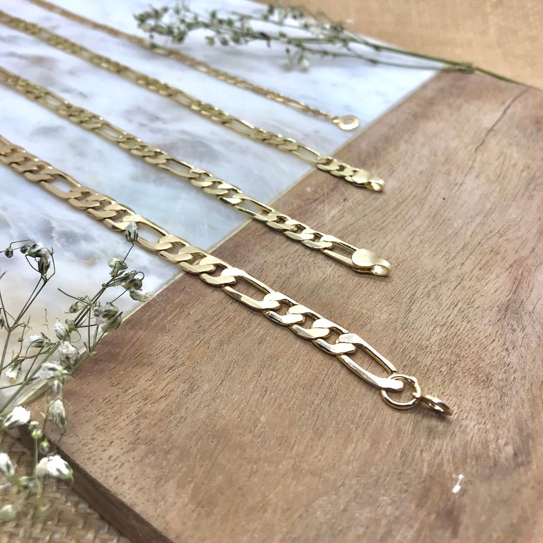 14K Gold Figaro Chain 14K Gold Men's Figaro Chain Etsy